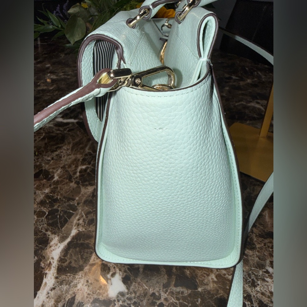 Kate Spade Leewood Place Makayla Satchel in Mint Splash Leather - Picture 6 of 16
